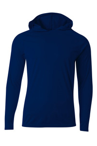 A4 N3409 Men's Cooling Performance Long-Sleeve Hooded T-shirt