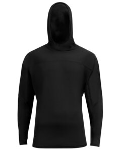 A4 N3524 Unisex Airflex Long-Sleeve Scuba Neck Hooded T-Shirt