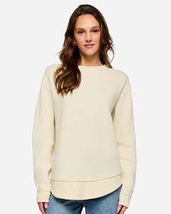 LAT 3525 Women's Weekend Fleece Crewneck Sweatshirt