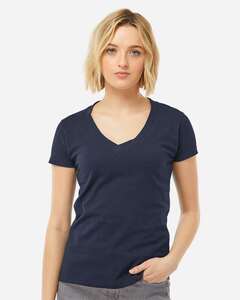 Tultex 0214TC Women's Fine Jersey V-Neck T-Shirt