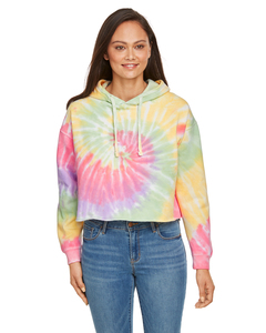 Tie-Dye CD8333 Ladies' Cropped Hooded Sweatshirt