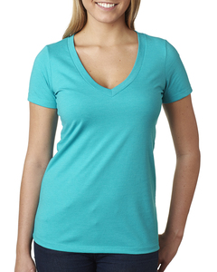 Next Level 6640 Ladies' CVC Deep V-Neck T-Shirt