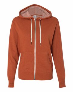 Independent Trading Co. PRM90HTZ Unisex Heathered French Terry Full-Zip Hooded Sweatshirt