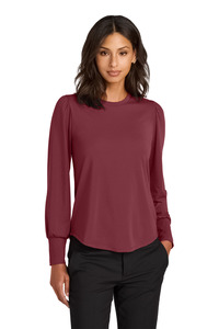 Mercer+Mettle MM1019 Women's Stretch Jersey Long Sleeve Blouson Top
