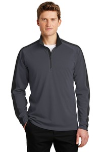 Sport-Tek ST861 Sport-Wick ® Textured Colorblock 1/4-Zip Pullover