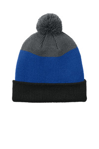 Port Authority C979 Cozy Striped Pom Beanie