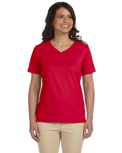 LAT L-3587 Ladies' Premium Jersey V-Neck T-Shirt