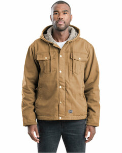 Berne HJ57 Men's Vintage Washed Sherpa-Lined Hooded Jacket