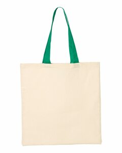 Q-Tees QTB6000 Economical Tote with Contrast-Color Handles