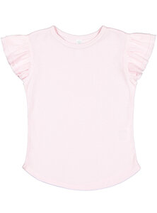 Rabbit Skins RS3339 Toddler Girls Flutter Sleeve T