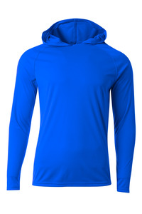 A4 N3409 Men's Cooling Performance Long-Sleeve Hooded T-shirt