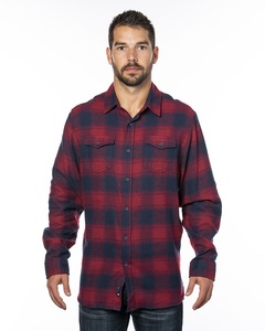 Burnside B8210 Men's Plaid Flannel Shirt