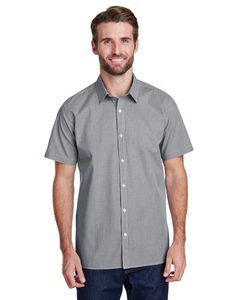 Artisan Collection by Reprime RP221 Mens Microcheck Gingham Short-Sleeve Cotton Shirt