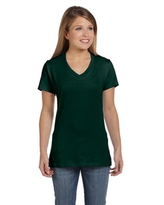 Hanes S04V Ladies Nano-T ® Cotton V-Neck T-Shirt