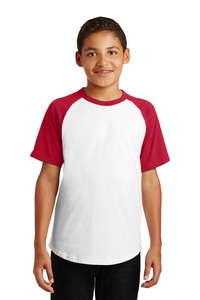 Youth Red Raglan 100% Cotton T-Shirts | ShirtSpace