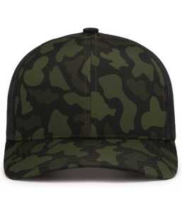 Pacific Headwear P686 DUCK CAMO TRUCKER SNAPBACK CAP