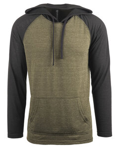 Burnside B8127 Adult Raglan Sleeve Striped Jersey Hooded T-Shirt