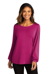 Port Authority LK5600 Ladies Luxe Knit Jewel Neck Top