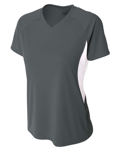 A4 NW3223 Ladies' Color Block Performance V-Neck T-Shirt