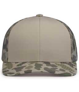 Pacific Headwear P686 DUCK CAMO TRUCKER SNAPBACK CAP