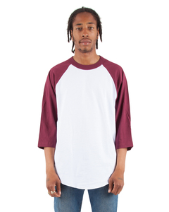 Shaka Wear SHRAG Adult 6 oz., 3/4-Sleeve Raglan T-Shirt