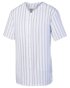 Augusta Sportswear 1685 Unisex Pin Stripe Full Button Baseball Jersey