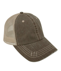 Mega Cap MC6990 Herringbone Trucker Cap