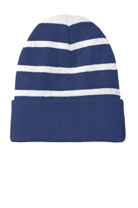 Sport-Tek STC31 Striped Beanie with Solid Band