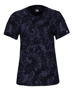 Badger Sport 4974 Tie Dye Tri Blend Women Tee