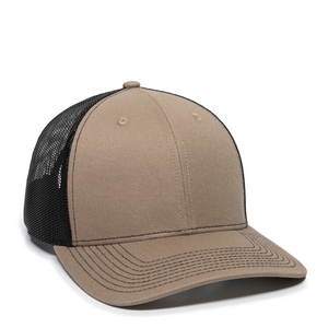 Outdoor Cap OC771 Structured Trucker With Solid Mesh Back Hat