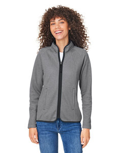 CORE365 CE72W Ladies' Venture Heathered Stripe Full-Zip