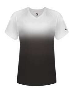 Badger Sport 4207 Ombre Women's V Neck Tee