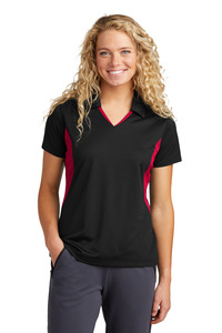 Sport-Tek LST655 Ladies Side Blocked Micropique Sport-Wick ® Polo