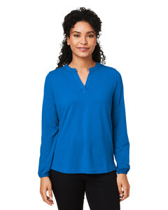 Devon & Jones DP122W Ladies' Raleigh Half-Placket Knit Top