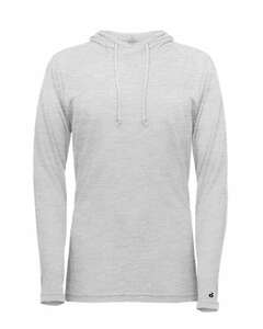 Badger Sport 4965 Tri Blend Surplice Women's Hood Tee