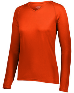 A4 Long Sleeve Strike Raglan Tee For Men in Orange/Black