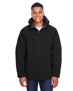 North End 88159 Men's Glacier Insulated Three-Layer Fleece Bonded Soft Shell Jacket with Detachable Hood