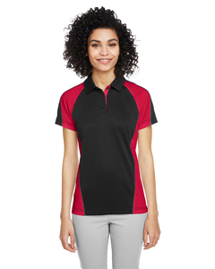 Harriton M385W Ladies' Advantage Snag Protection Plus IL Colorblock Polo