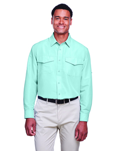 Harriton M580L Men's Key West Long-Sleeve Performance Staff Shirt