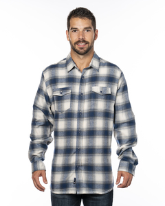 Burnside B8210 Men's Plaid Flannel Shirt
