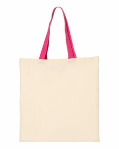 Q-Tees QTB6000 Economical Tote with Contrast-Color Handles