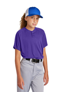 Sport-Tek YST359 Youth PosiCharge ® Competitor ™ 2-Button Henley
