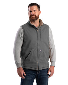 Berne V818 Men's Heartland Sherpa-Lined Washed Duck Vest