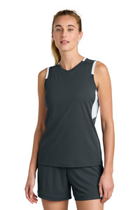 Sport-Tek LST441 Women's Club Sleeveless V-Neck