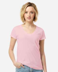 Tultex 0214TC Women's Fine Jersey V-Neck T-Shirt
