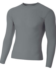 A4 N3133 Adult Polyester Spandex Long Sleeve Compression T-Shirt