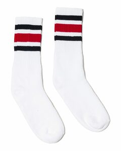 SOCCO SC100 USA-Made Striped Crew Socks