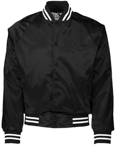 Augusta Sportswear 3610 Satin Baseball Jacket/Striped Trim