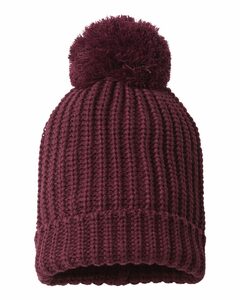 Richardson 143R Chunky Cable with Cuff & Pom Beanie