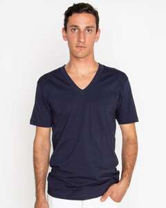 Los Angeles Apparel 24056 USA-Made Fine Jersey V-Neck T-Shirt